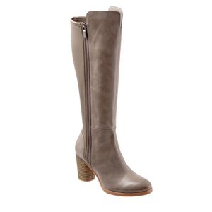 Softwalk Katia Taupe Over the Knee Boots block heel Size 6.5‎ narrow